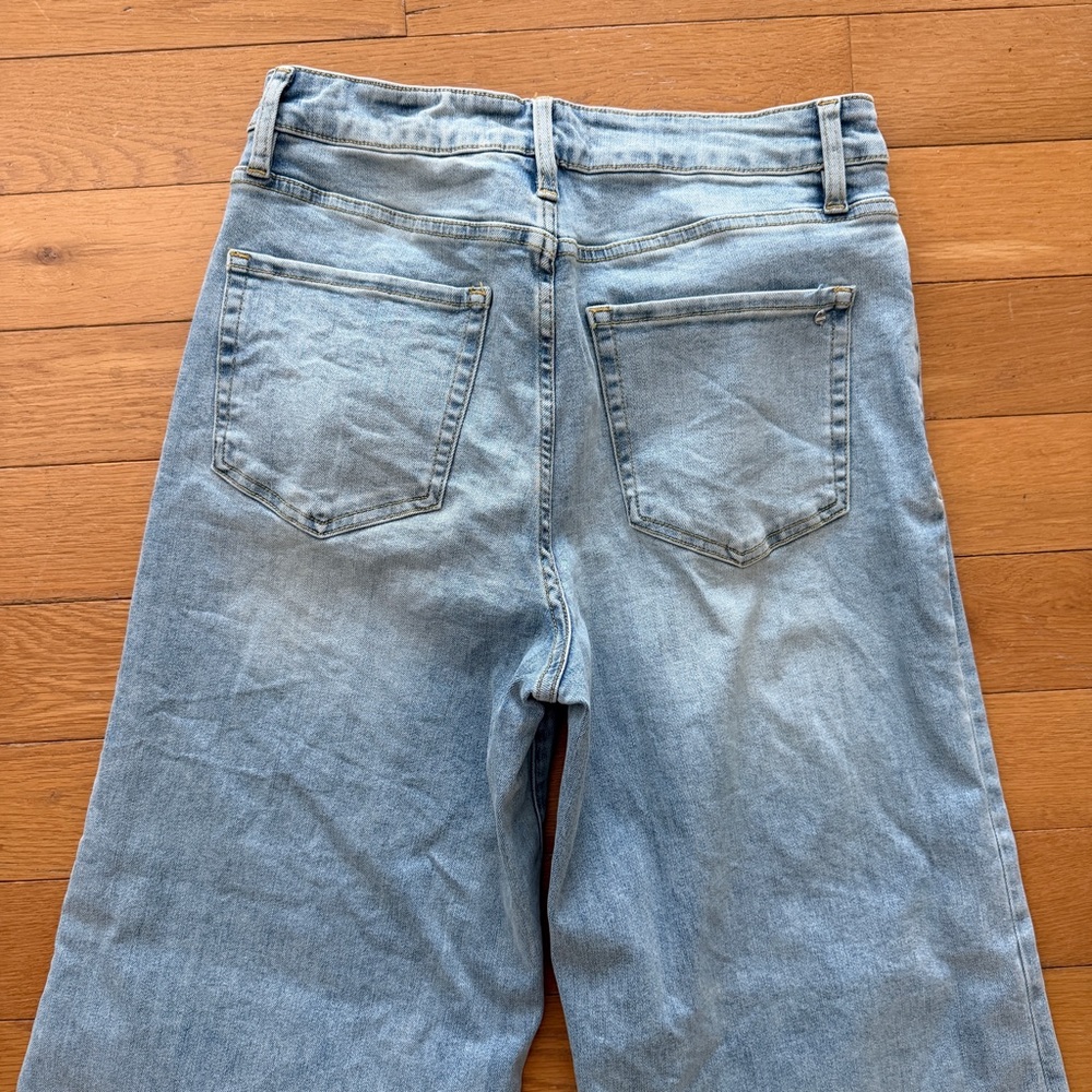 Mica High Rise Super Wide Leg Palazzo Crop Jeans Women 29 - Picture 6 of 12